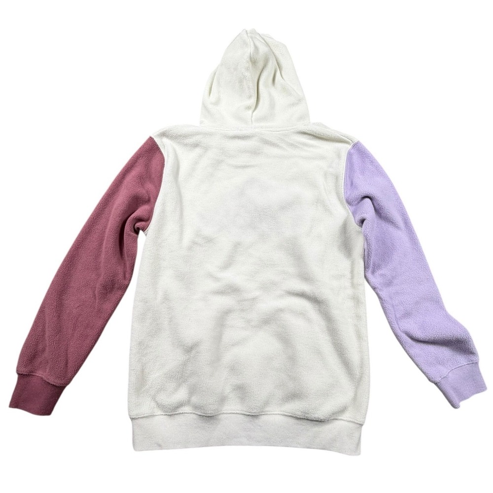 Y2K Canada Victoria BC Souvenir Colorblock Fleece Hoodie Womens Small - Picture 2 of 9
